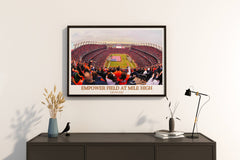 NFL Art Galore - Denver Broncos Poster Selection for Every Fan