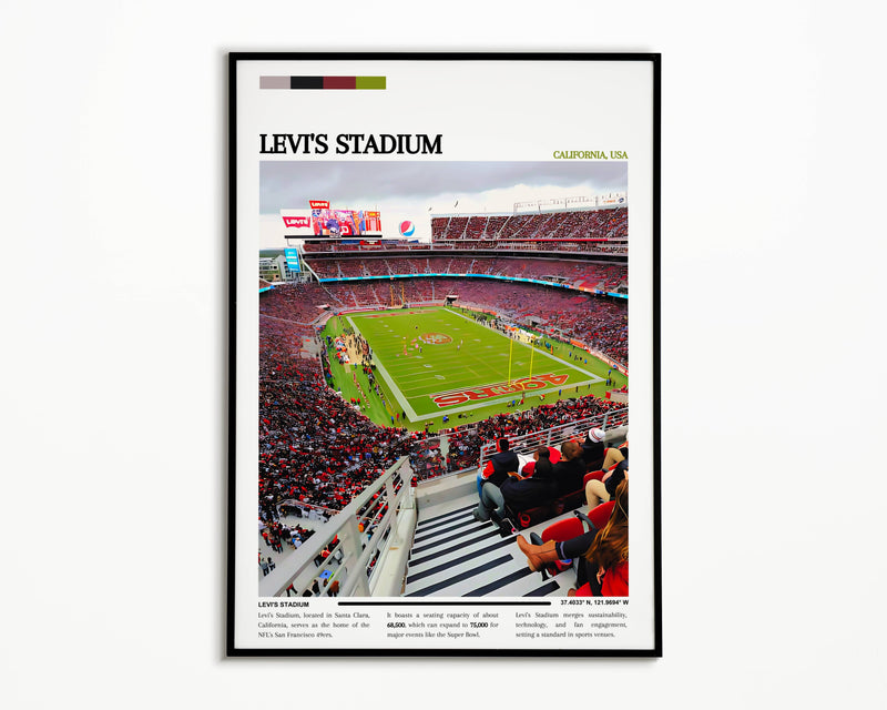 Levi's Stadium Print - Perfect San Francisco 49ers NFL Art for Sports Fans