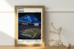 Explore NFL Stadium Posters - Ford Field Prints-1