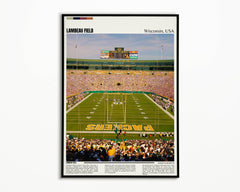 Lambeau Field Print | Green Bay Packers Poster | NFL Art | NFL Stadium Poster | Housewarming Gift | Digital Travel Art Print