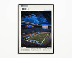 Explore NFL Stadium Posters - Ford Field Prints-0