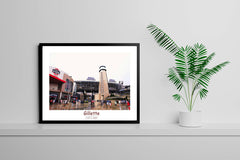 Gillette Stadium Print - New England Patriots Poster  - NFL Art -  NFL Stadium Poster - Housewarming Gift