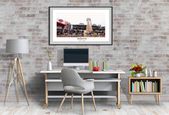 Gillette Stadium Print - New England Patriots Poster  - NFL Art -  NFL Stadium Poster - Housewarming Gift