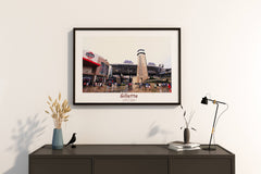 Gillette Stadium Print - New England Patriots Poster  - NFL Art -  NFL Stadium Poster - Housewarming Gift