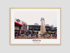 Gillette Stadium Print - New England Patriots Poster  - NFL Art -  NFL Stadium Poster - Housewarming Gift